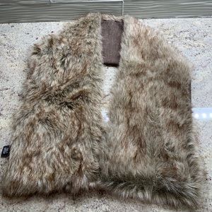 DKNY faux fur stole/neck warmer/scarf